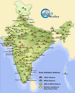 SRRA Solar map of india