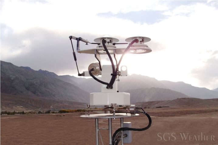 Solar radiation station in Leh Kashmir installed by SGS Weather